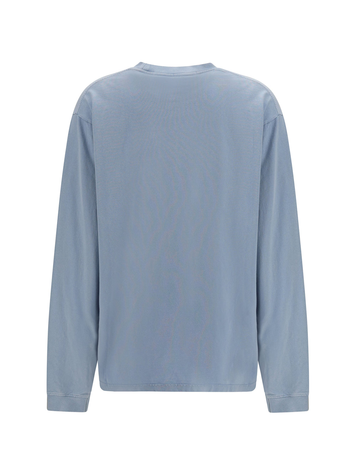 Alexander Wang Logo-Embroidered Cotton Long-Sleeve T-Shirt — Blue