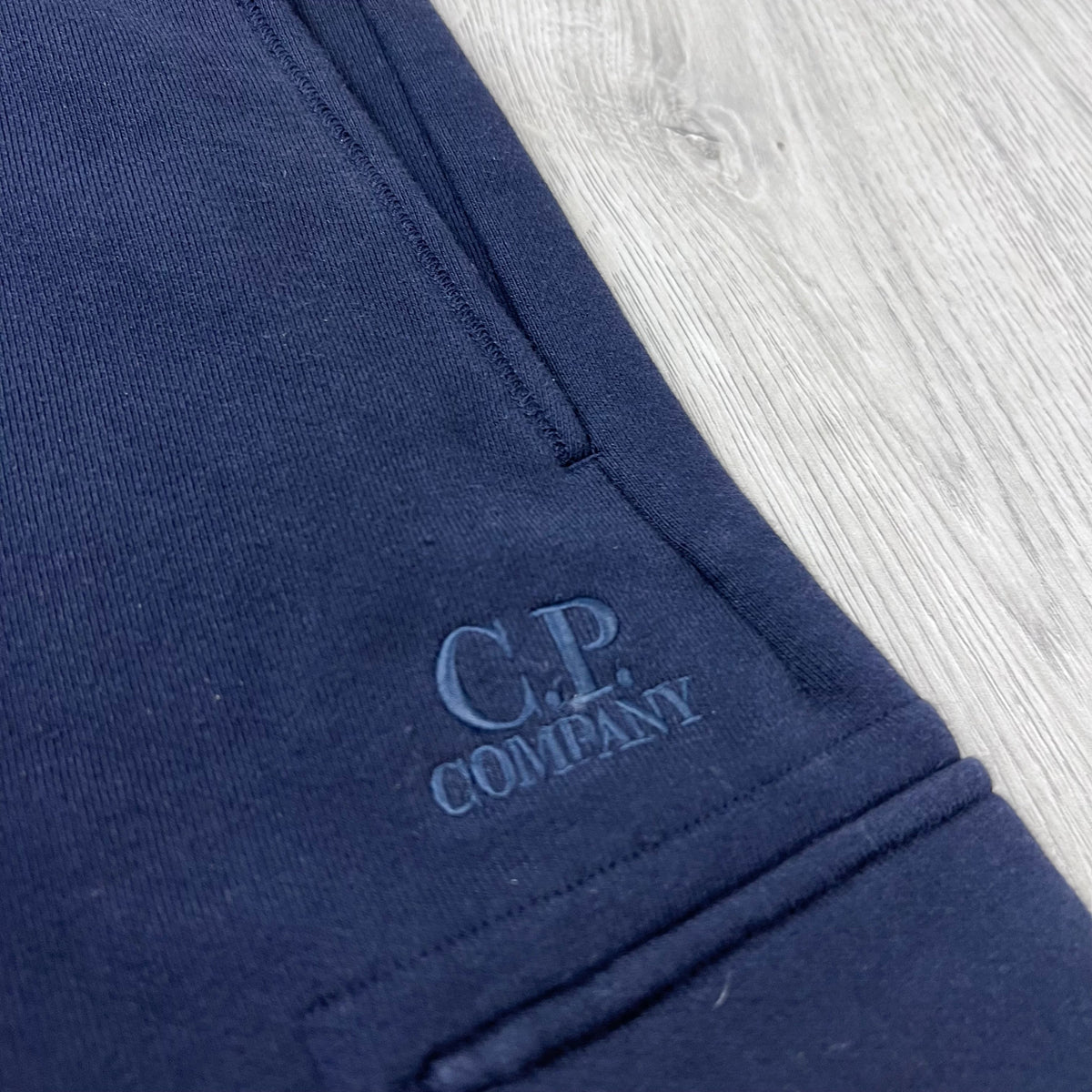 CP Company Raised Fleece Jersey Shorts - Navy