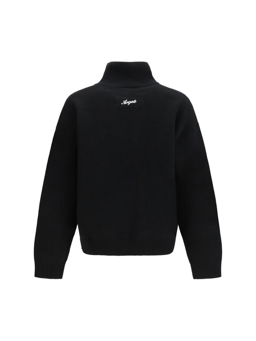 Axel Arigato Core Zip-Up Sweater — Black