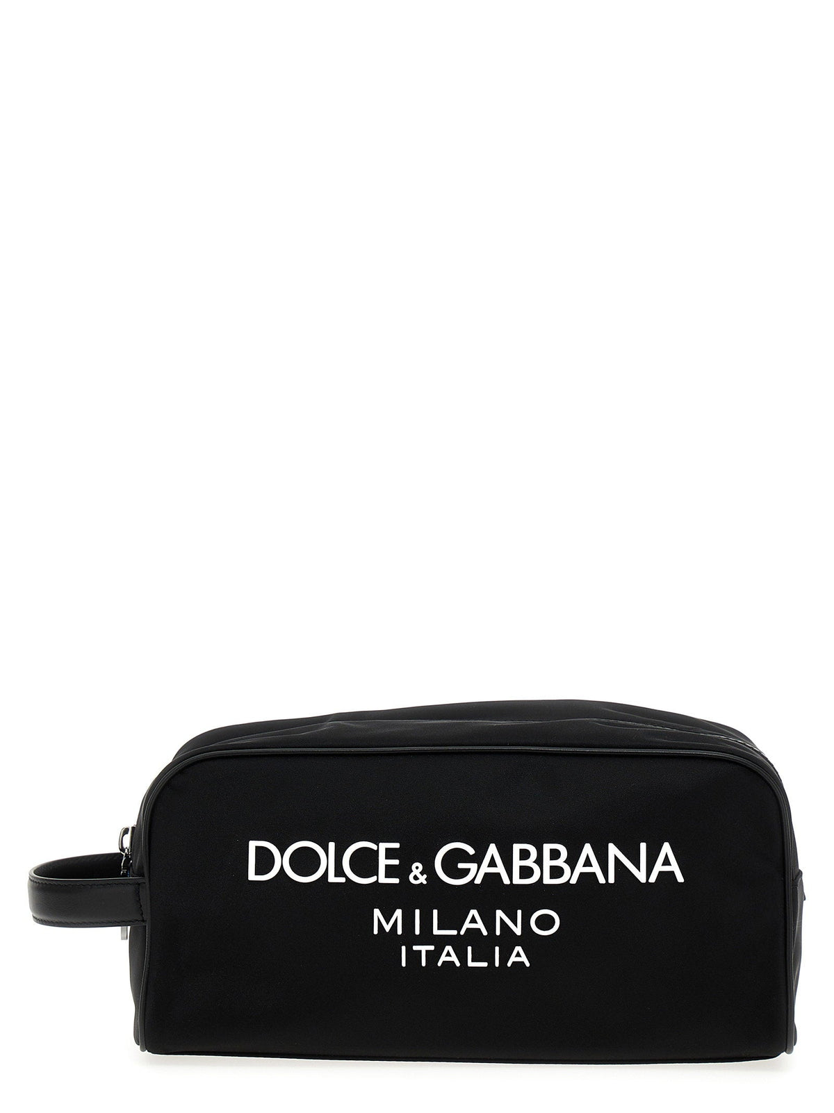 Dolce & Gabbana Logo-Appliqué Nylon Cosmetic Case — Black