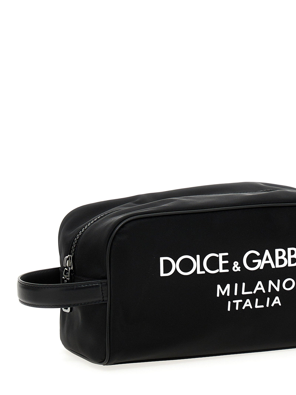 Dolce & Gabbana Logo-Appliqué Nylon Cosmetic Case — Black