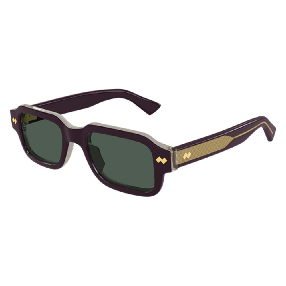 Bottega Veneta Eyewear BV1442S Rectangular-Frame Sunglasses — Violet