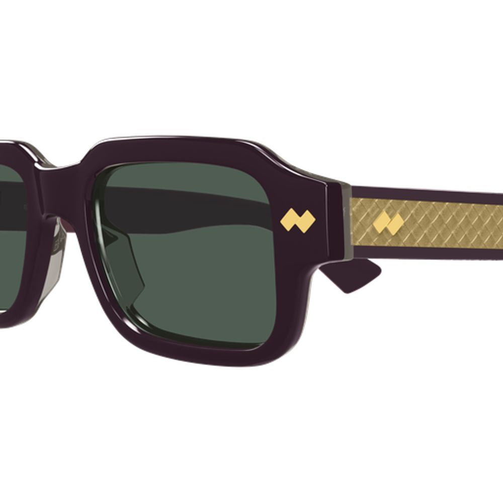 Bottega Veneta Eyewear BV1442S Rectangular-Frame Sunglasses — Violet