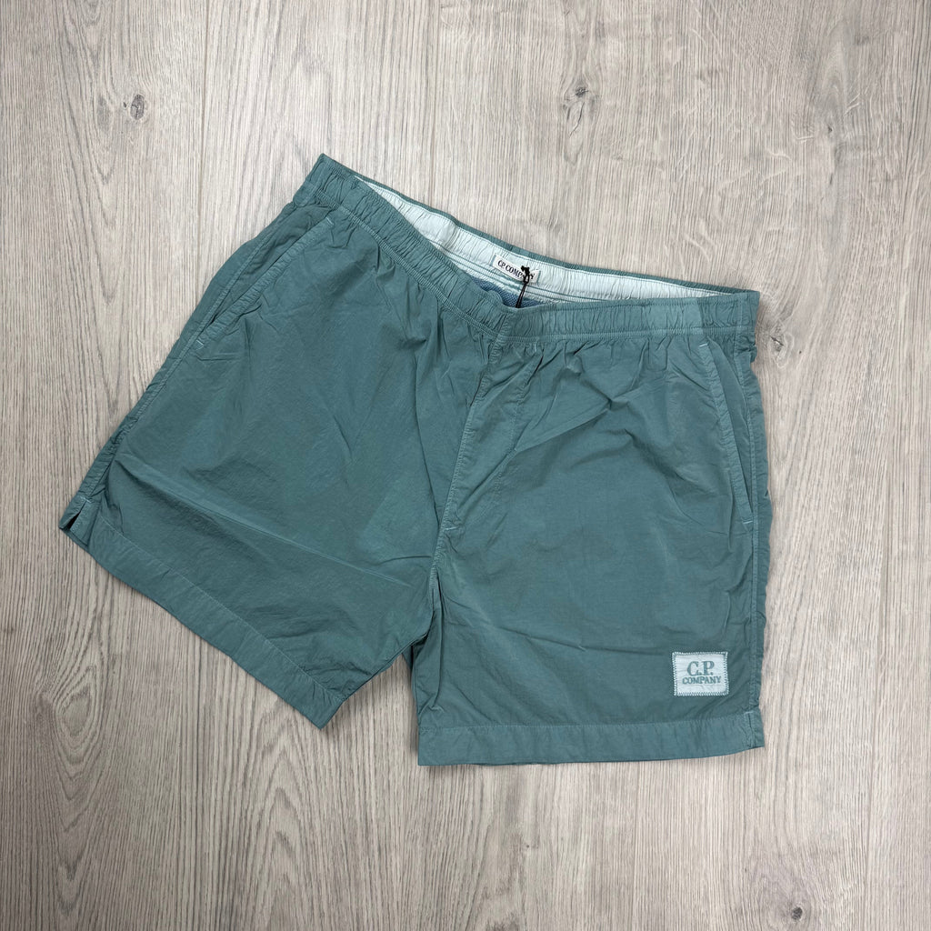 CP Company Chrome Swim Shorts - Silver Blue