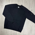 CP Company Cotton Crepe Knit Sweatshirt - Black