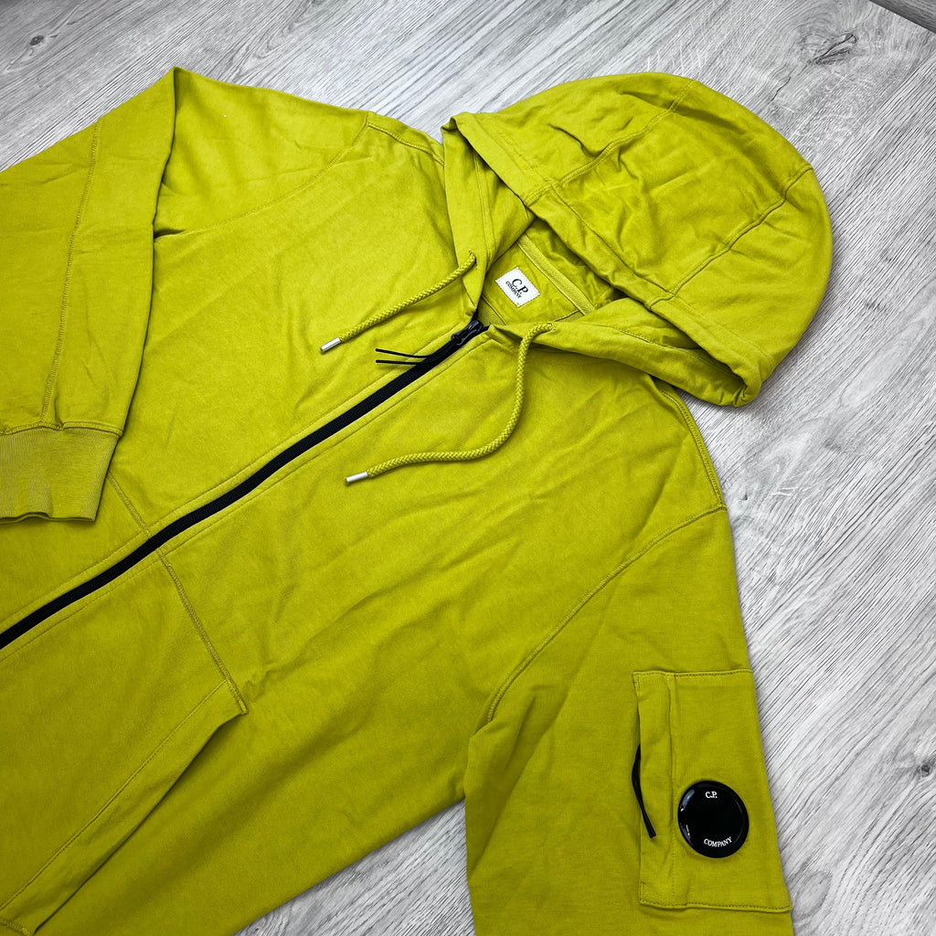 CP Company Light Fleece Zip Hoodie - Antique Moss