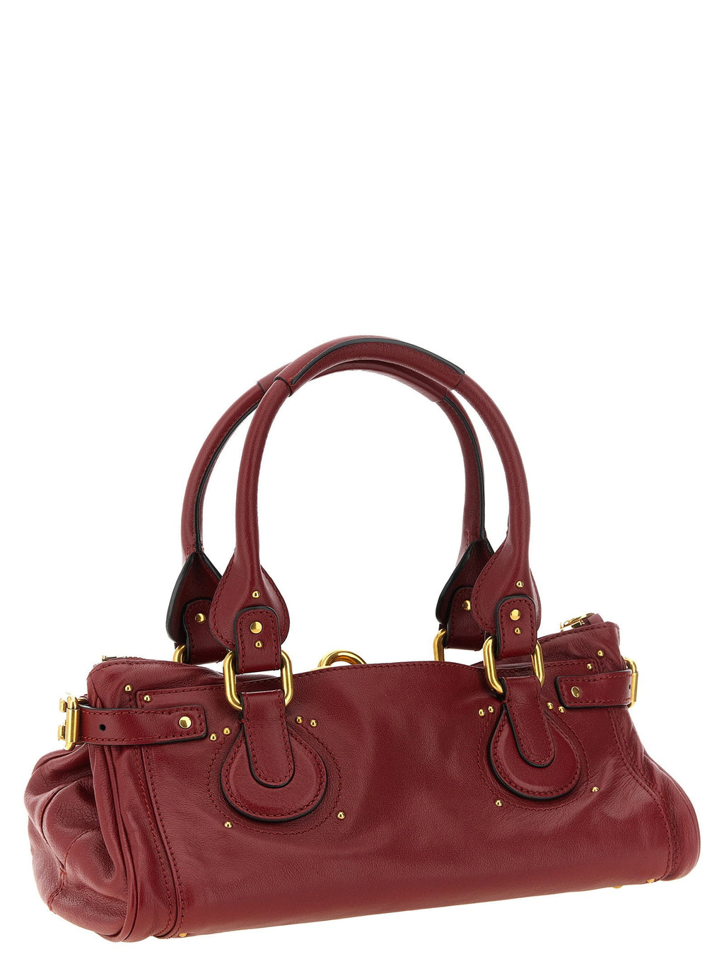 Chloé Paddington Shoulder Bag — Burgundy