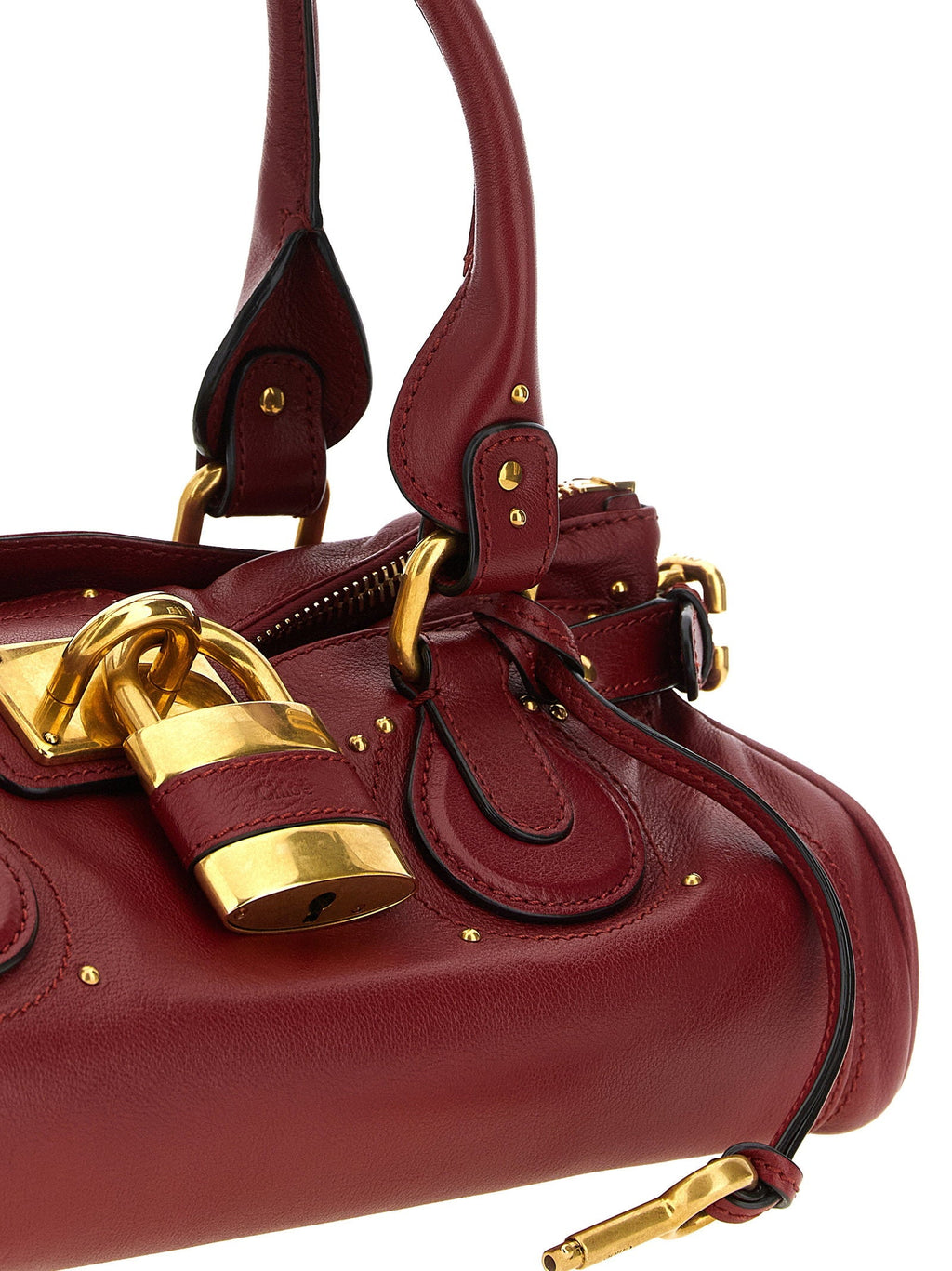 Chloé Paddington Shoulder Bag — Burgundy