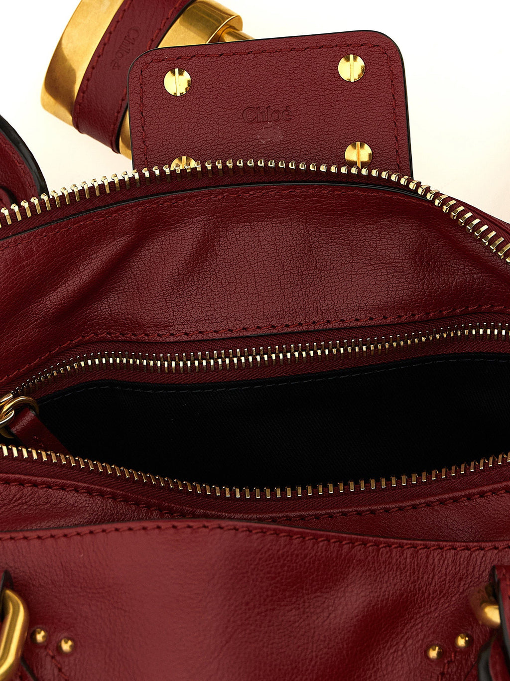 Chloé Paddington Shoulder Bag — Burgundy