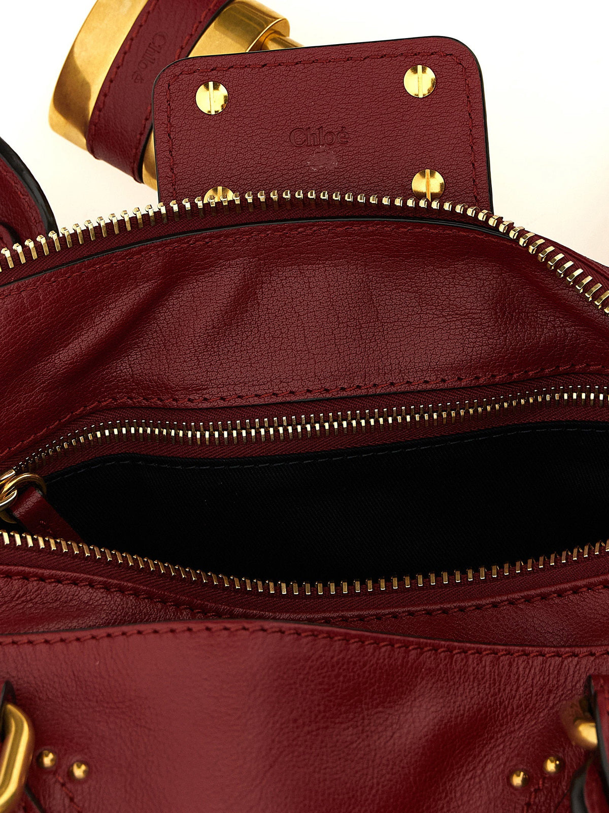 Chloé Paddington Shoulder Bag — Burgundy