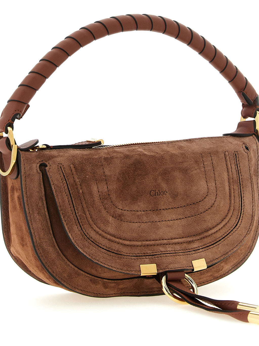 Chloé Marcie Shoulder Bag — Brown