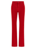 Chloé Garment-Dyed Cotton Jeans — Red