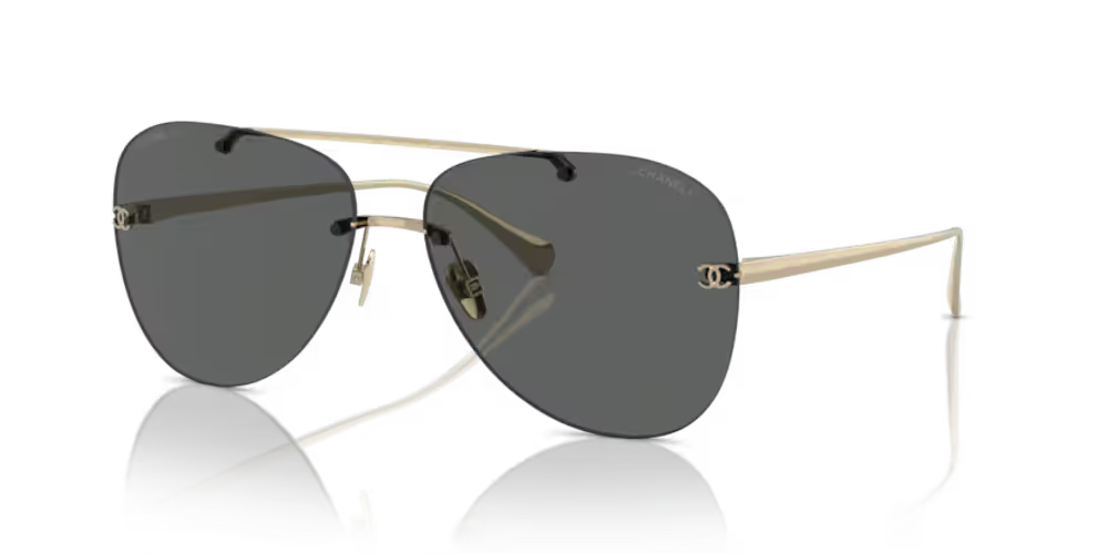 Chanel Eyewear CH4285T Pilot-Frame Sunglasses — Gray