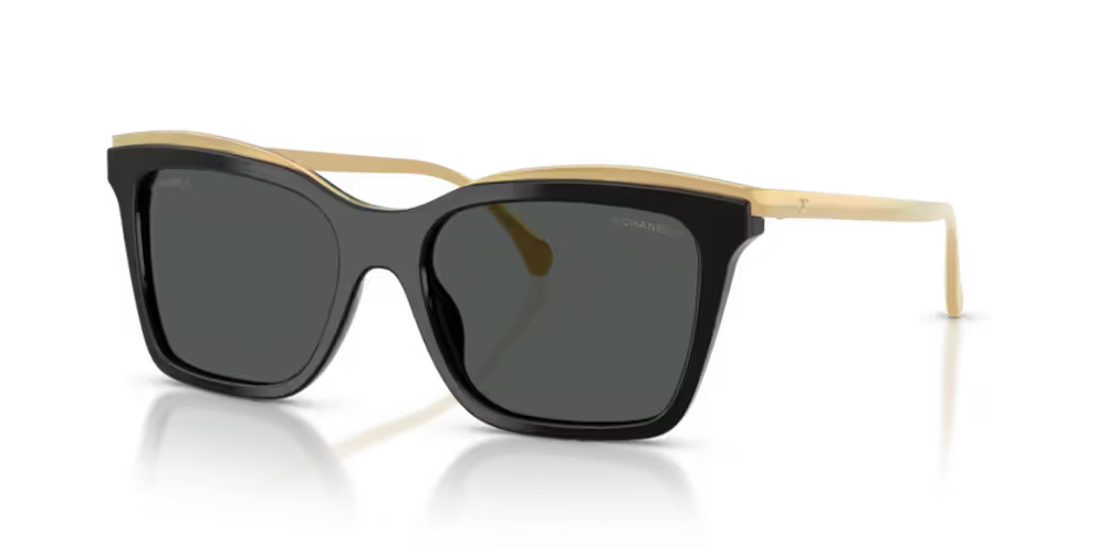 Chanel Eyewear CH4301 Square-Frame Sunglasses — Black