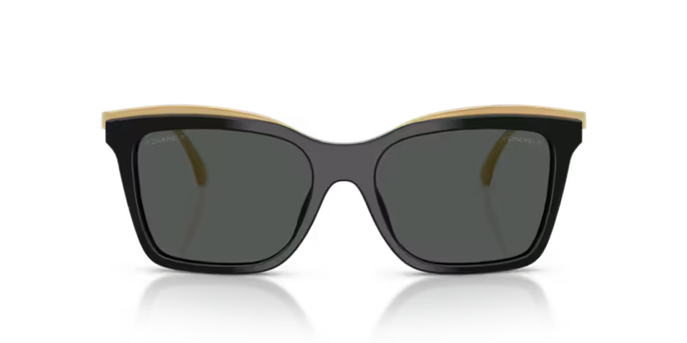 Chanel Eyewear CH4301 Square-Frame Sunglasses — Black