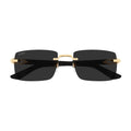 Cartier Eyewear CT0579S Rimless Gold-Tone Sunglasses — Black