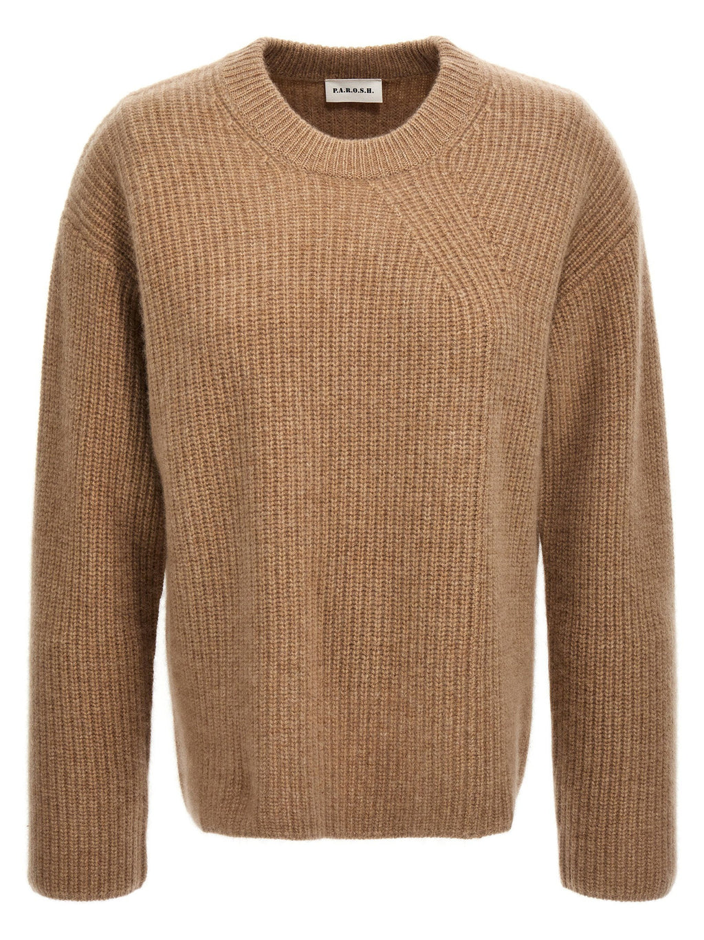 P.A.R.O.S.H. Cashmere Crewneck Sweater — Camel