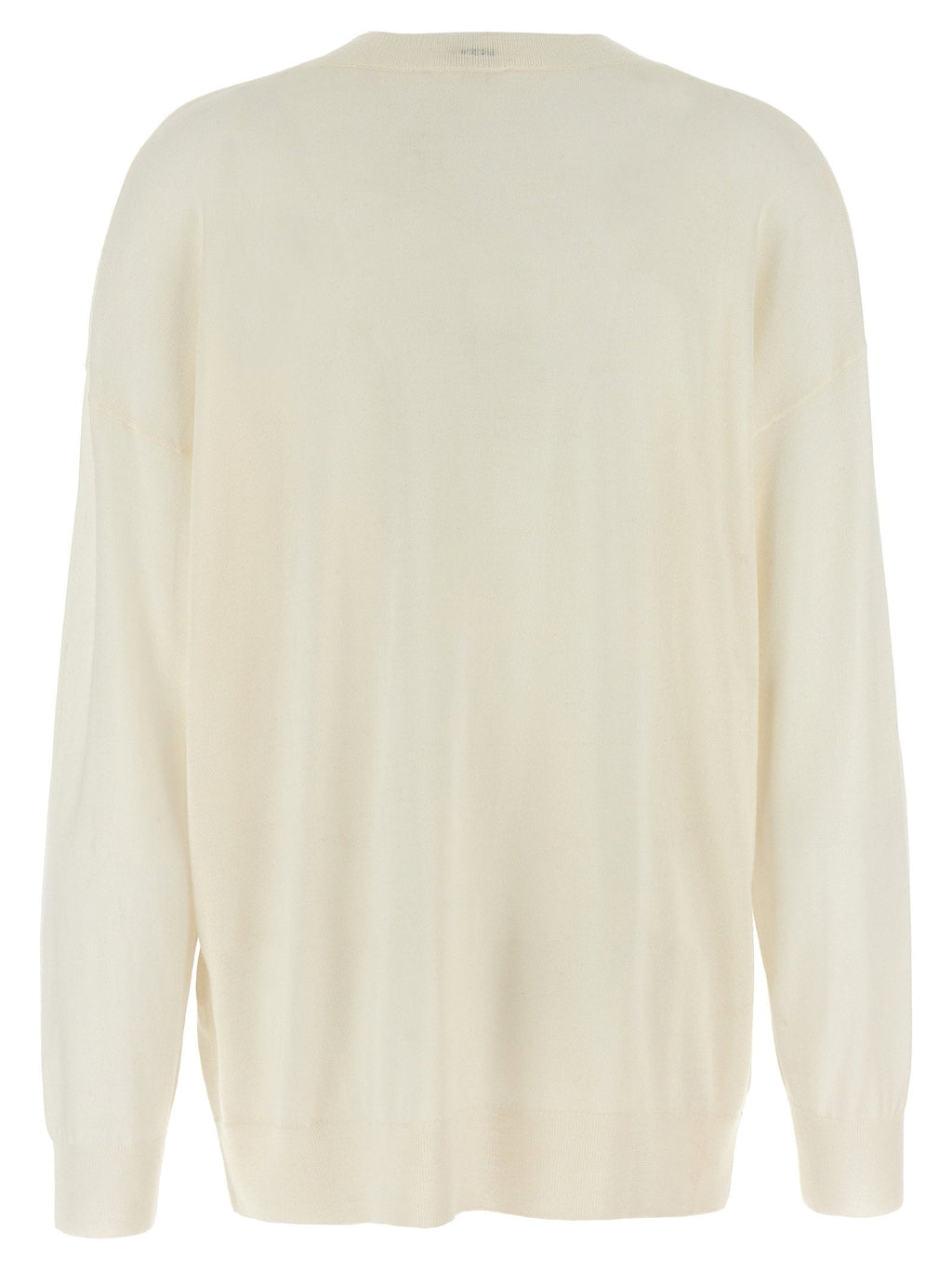 P.A.R.O.S.H. Wool Blend Crew-Neck Sweater — Cream