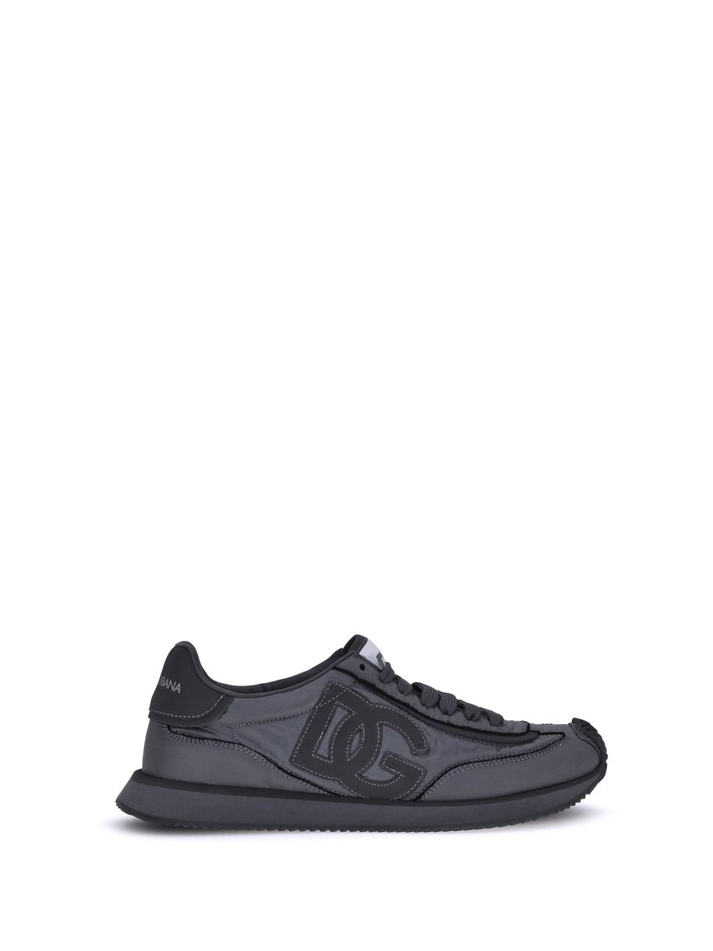 Dolce & Gabbana Leather with Suede Inserts Sneakers — Gray