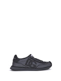 Dolce & Gabbana Leather with Suede Inserts Sneakers — Gray