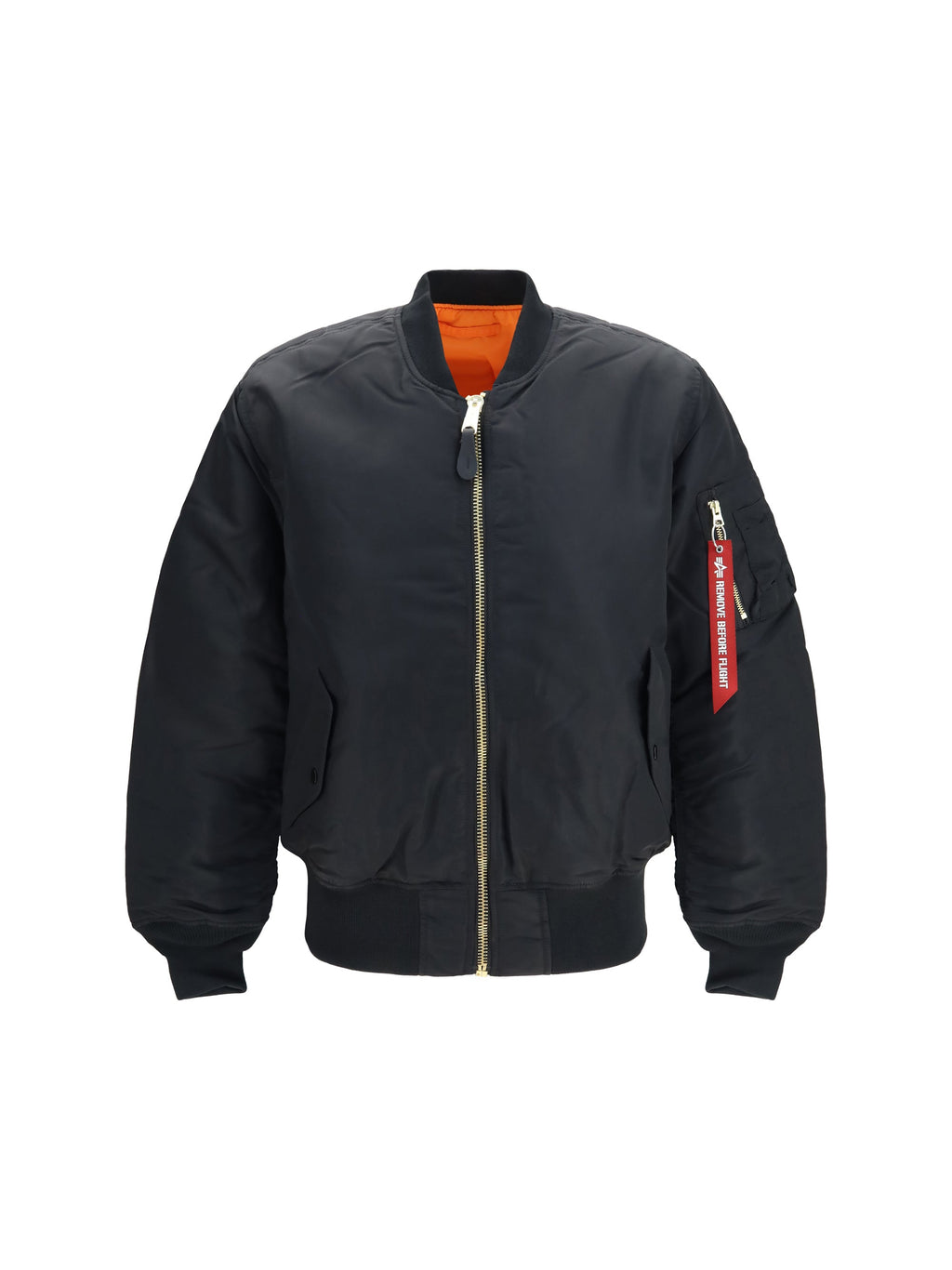 Alpha Industries Flight Nylon Bomber Jacket — Black