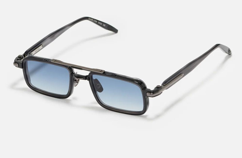 John Dalia DANEC426 Rectangle-Frame Sunglasses — Black