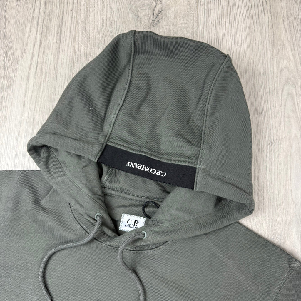 CP Company Raised Fleece Hoodie - Gunmetal