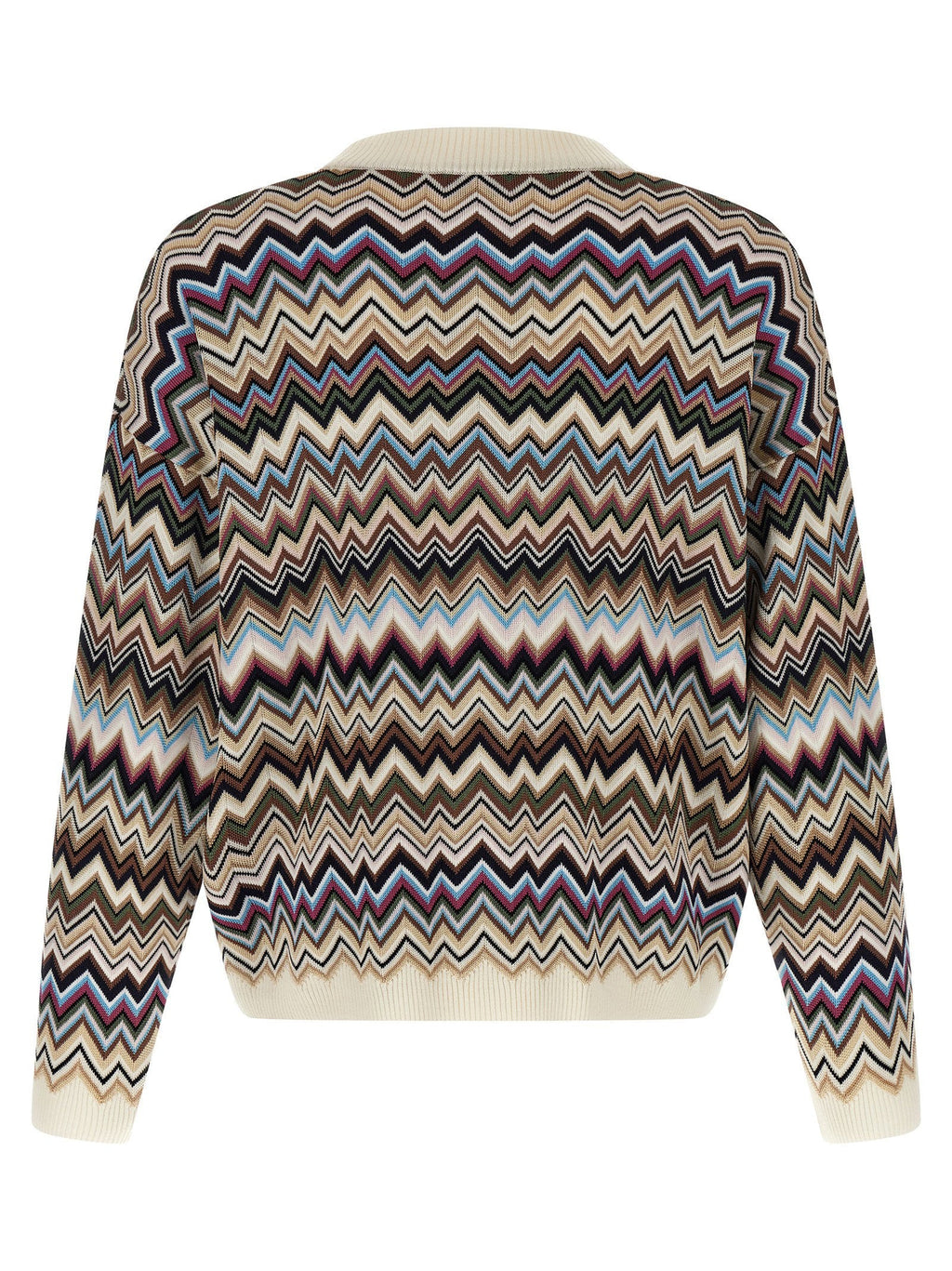 Missoni Multicolor Zigzag Knit Cardigan — Multicolor