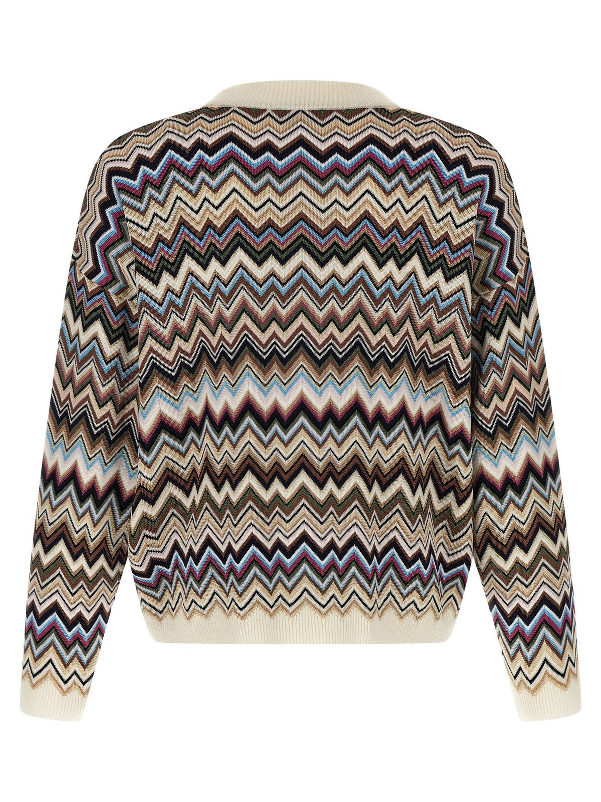 Missoni Multicolor Zigzag Knit Cardigan — Multicolor