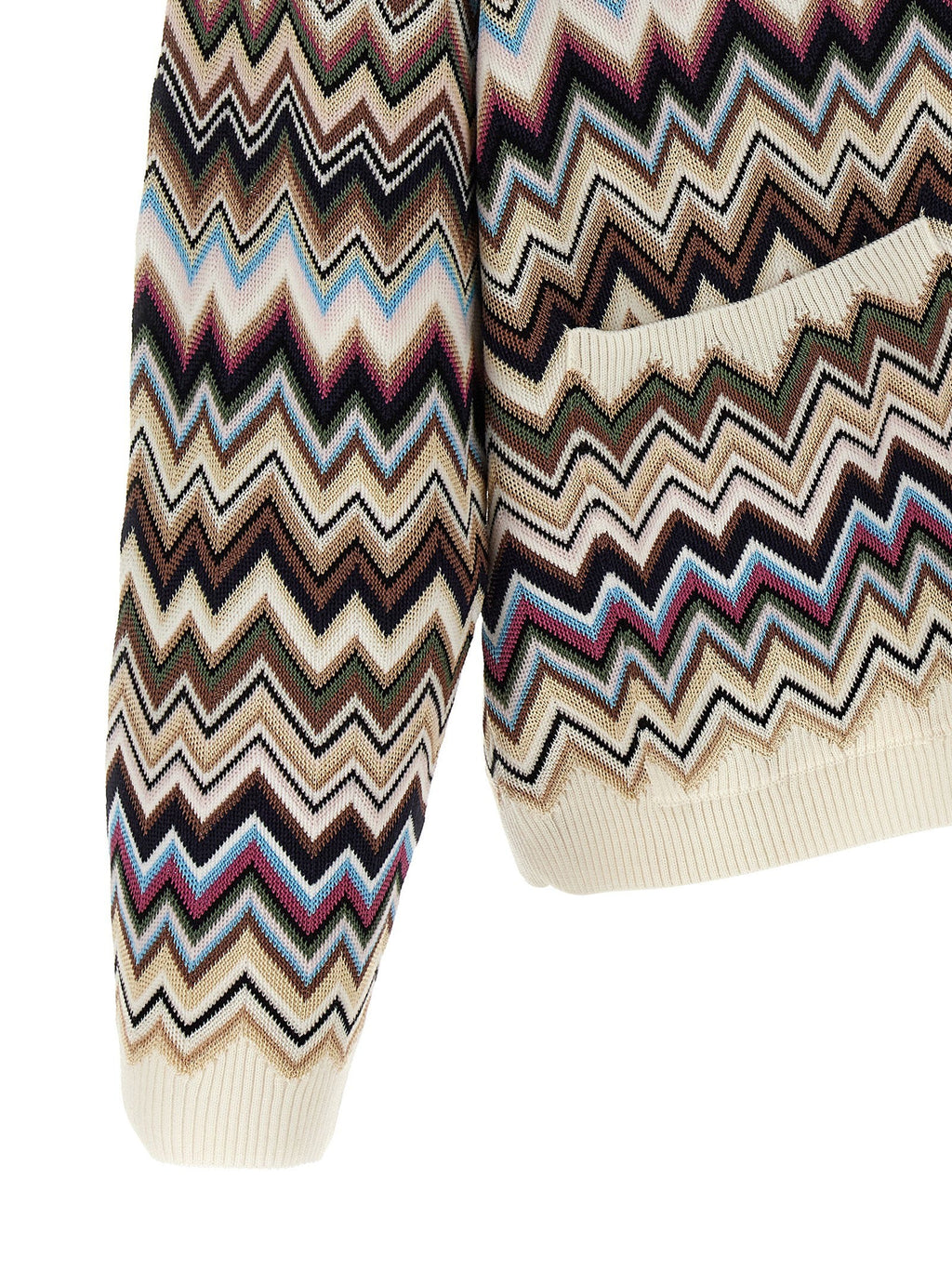 Missoni Multicolor Zigzag Knit Cardigan — Multicolor