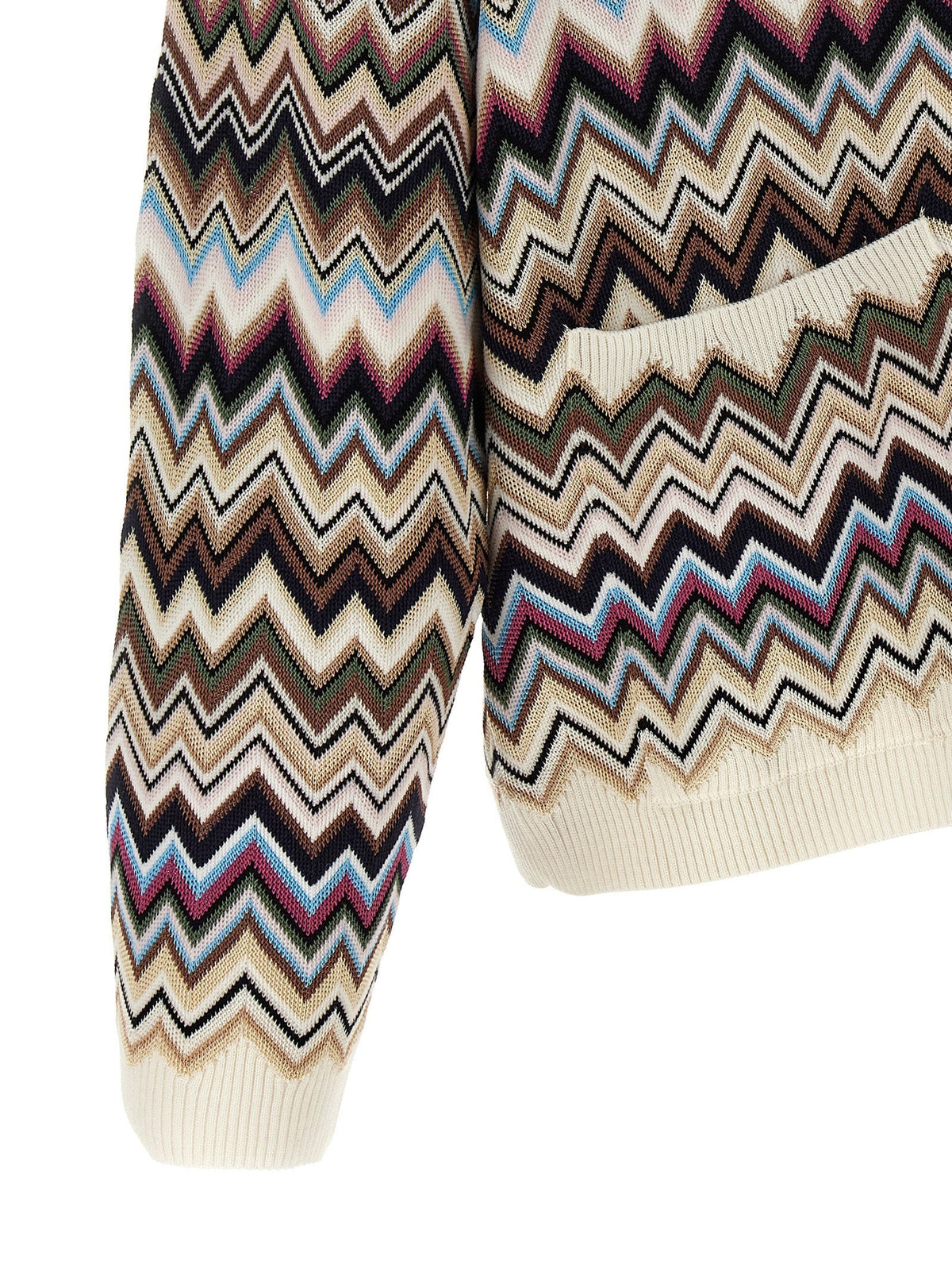 Missoni Multicolor Zigzag Knit Cardigan — Multicolor