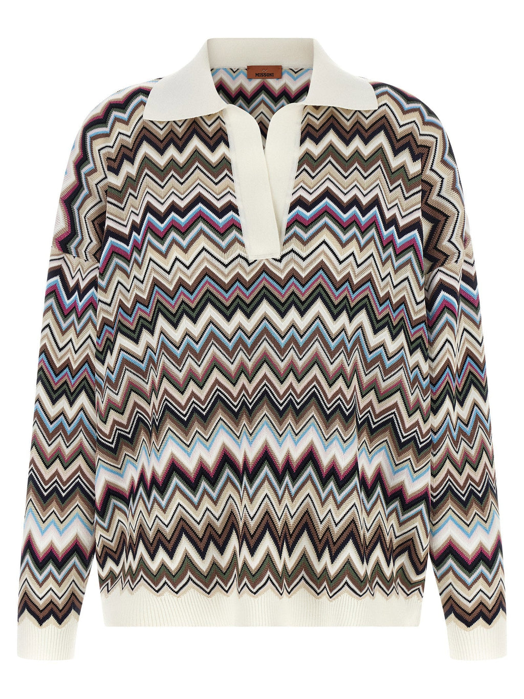 Missoni Multicolor Zigzag Knit Sweater — Multicolor