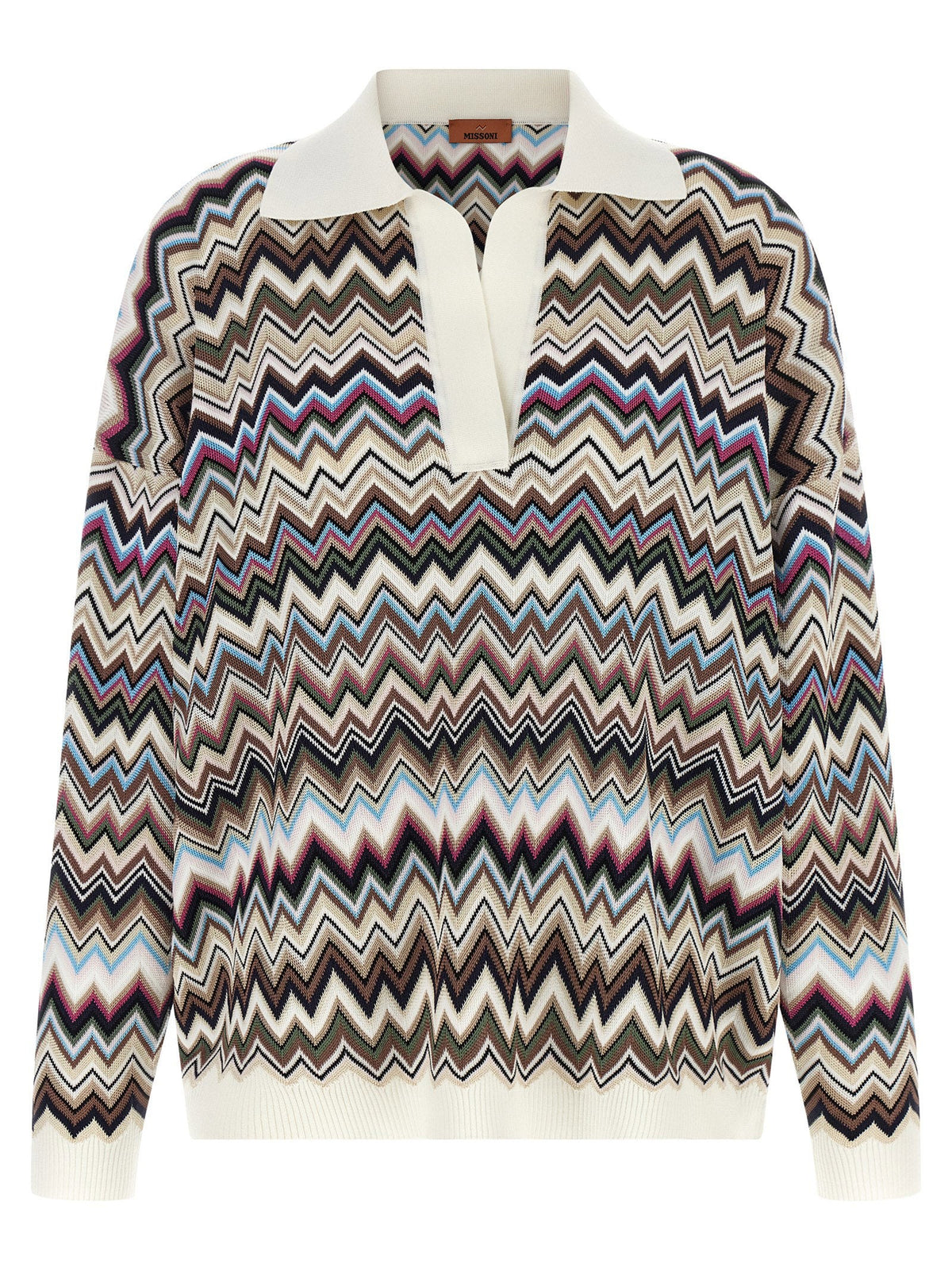 Missoni Multicolor Zigzag Knit Sweater — Multicolor