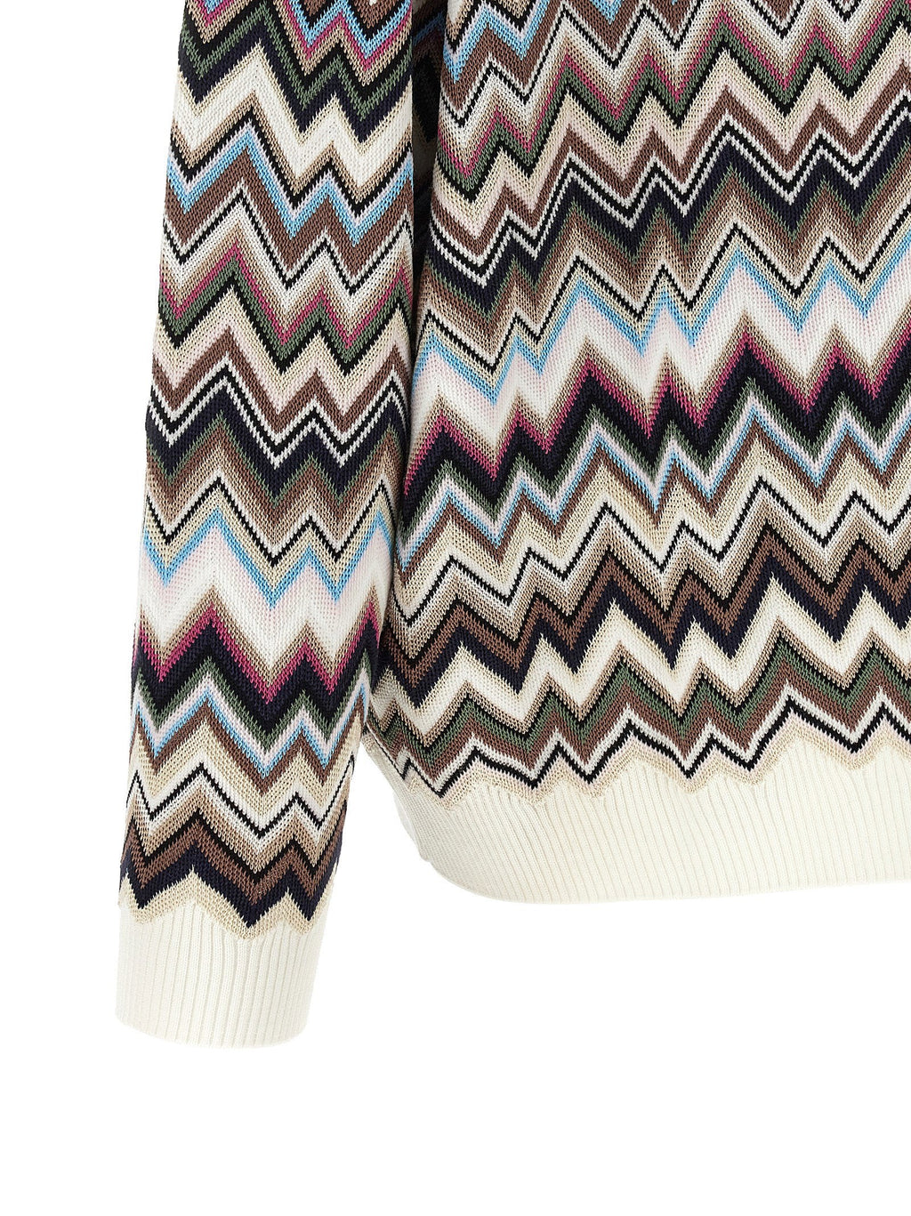 Missoni Multicolor Zigzag Knit Sweater — Multicolor