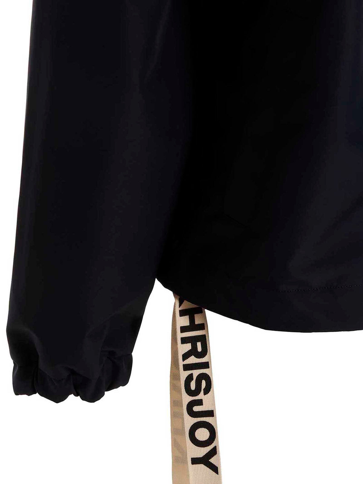 Khrisjoy Hooded Nylon Windbreaker Windbreaker Jacket — Black