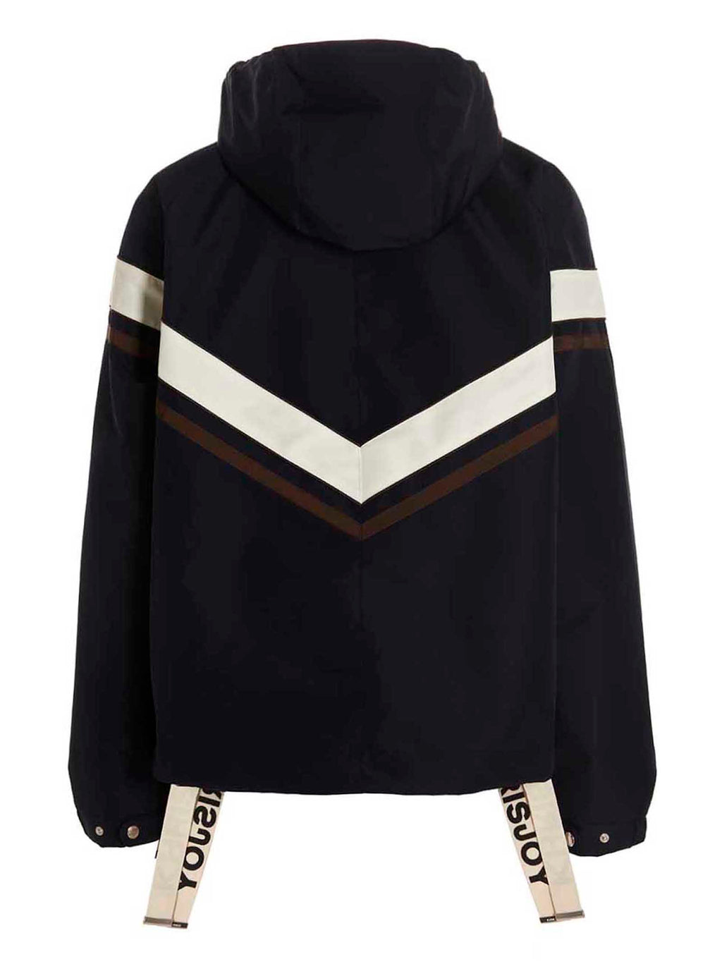 Khrisjoy Hooded Nylon Windbreaker Windbreaker Jacket — Black