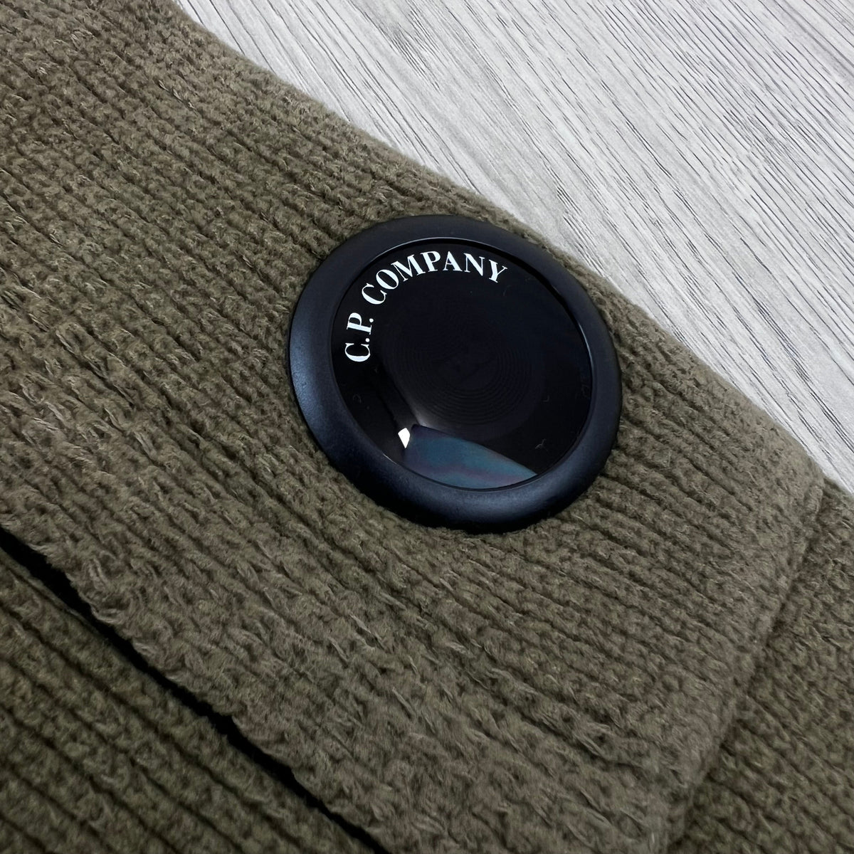 CP Company Chenille Knit Polo - Ermine