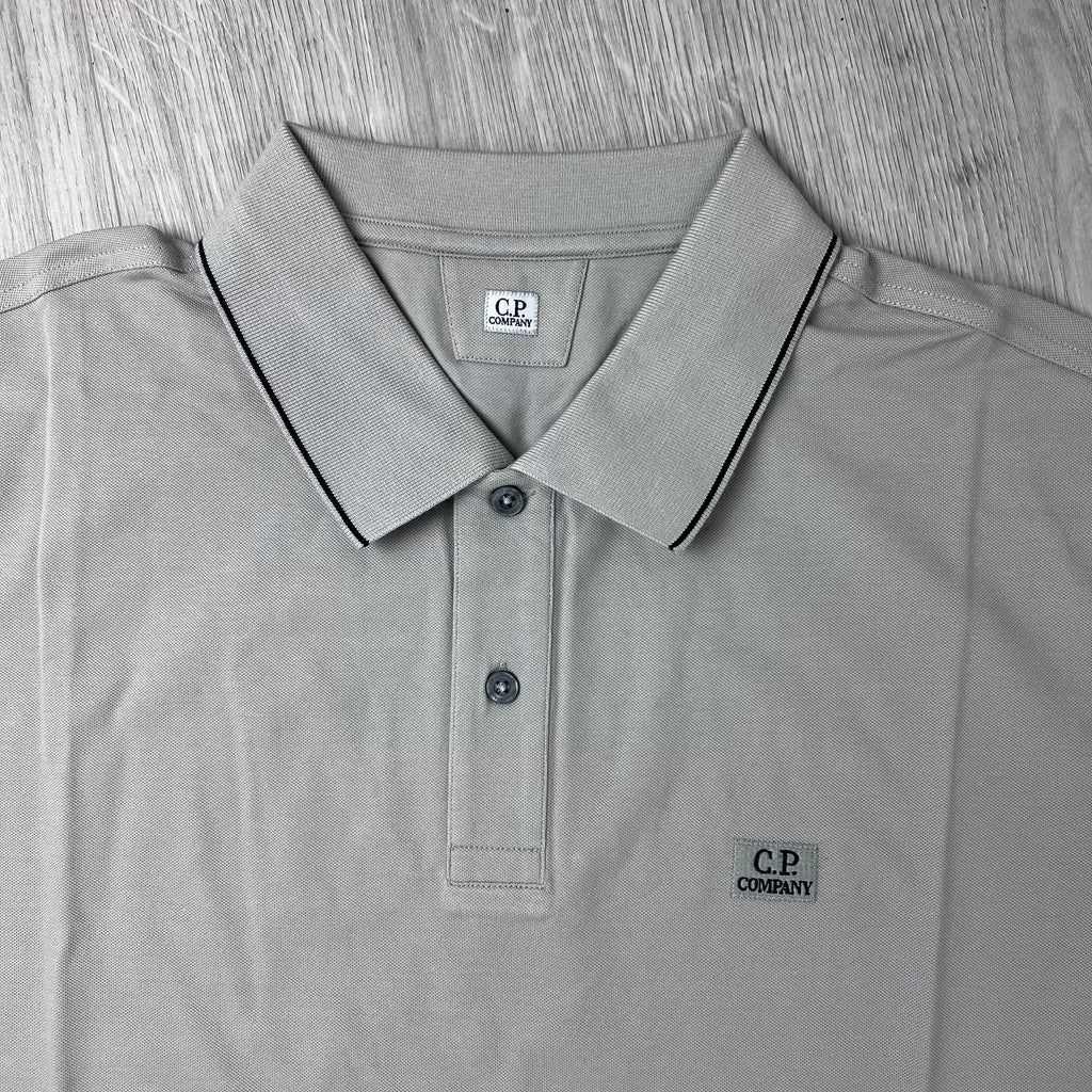 CP Company Piquet Polo Shirt - Dove