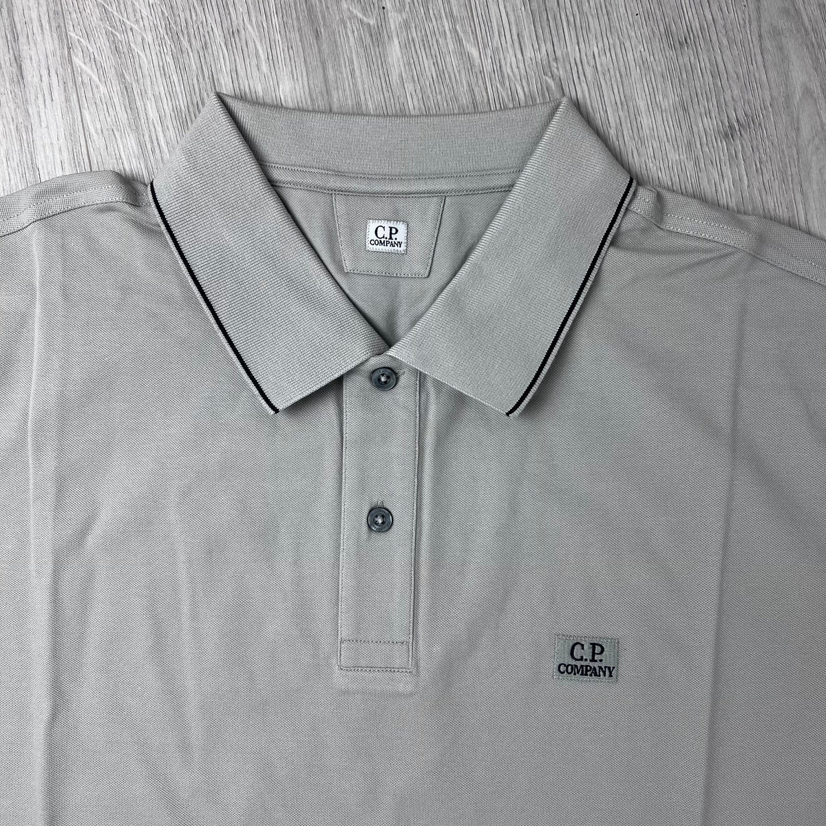 CP Company Piquet Polo Shirt - Dove
