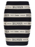 Balmain Nastro Balmain Jacquard Skirt — Black