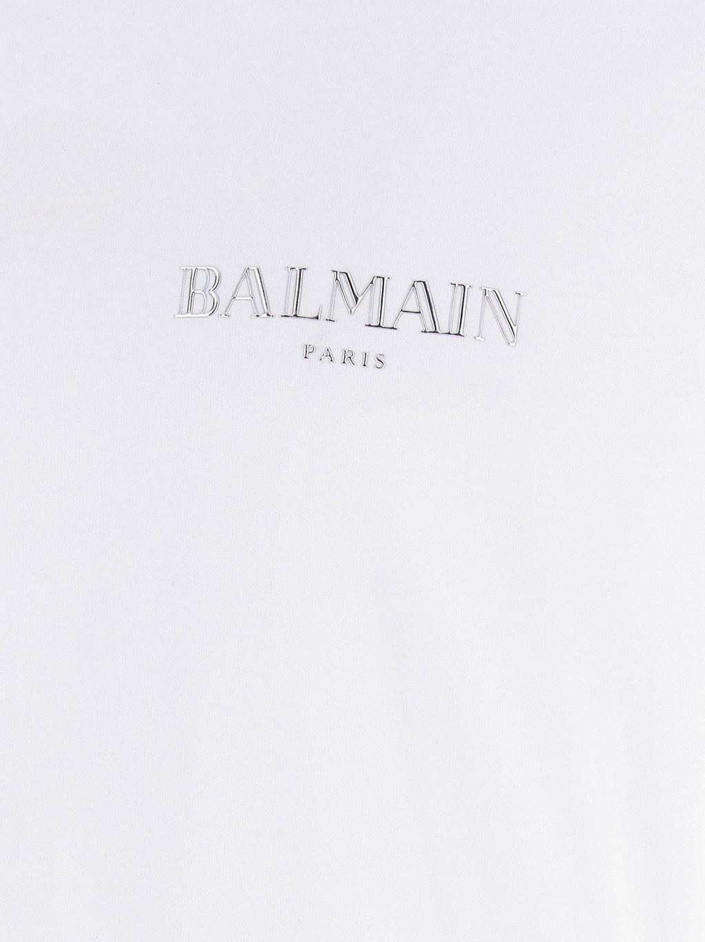 Balmain Logo-Embossed Organic Cotton T-Shirt — White