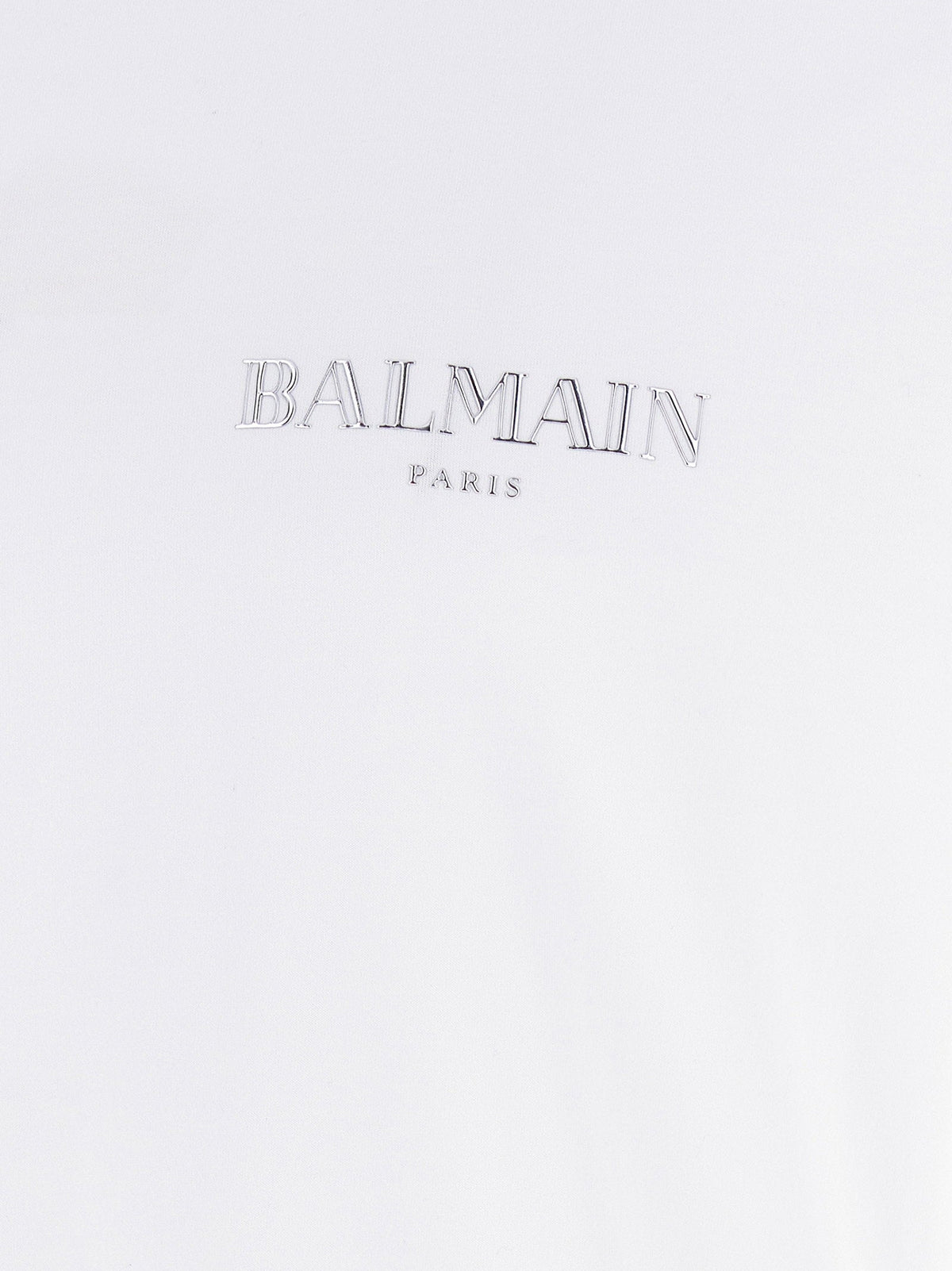 Balmain Logo-Embossed Organic Cotton T-Shirt — White