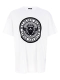 Balmain Embossed Velvet Logo T-shirt — White