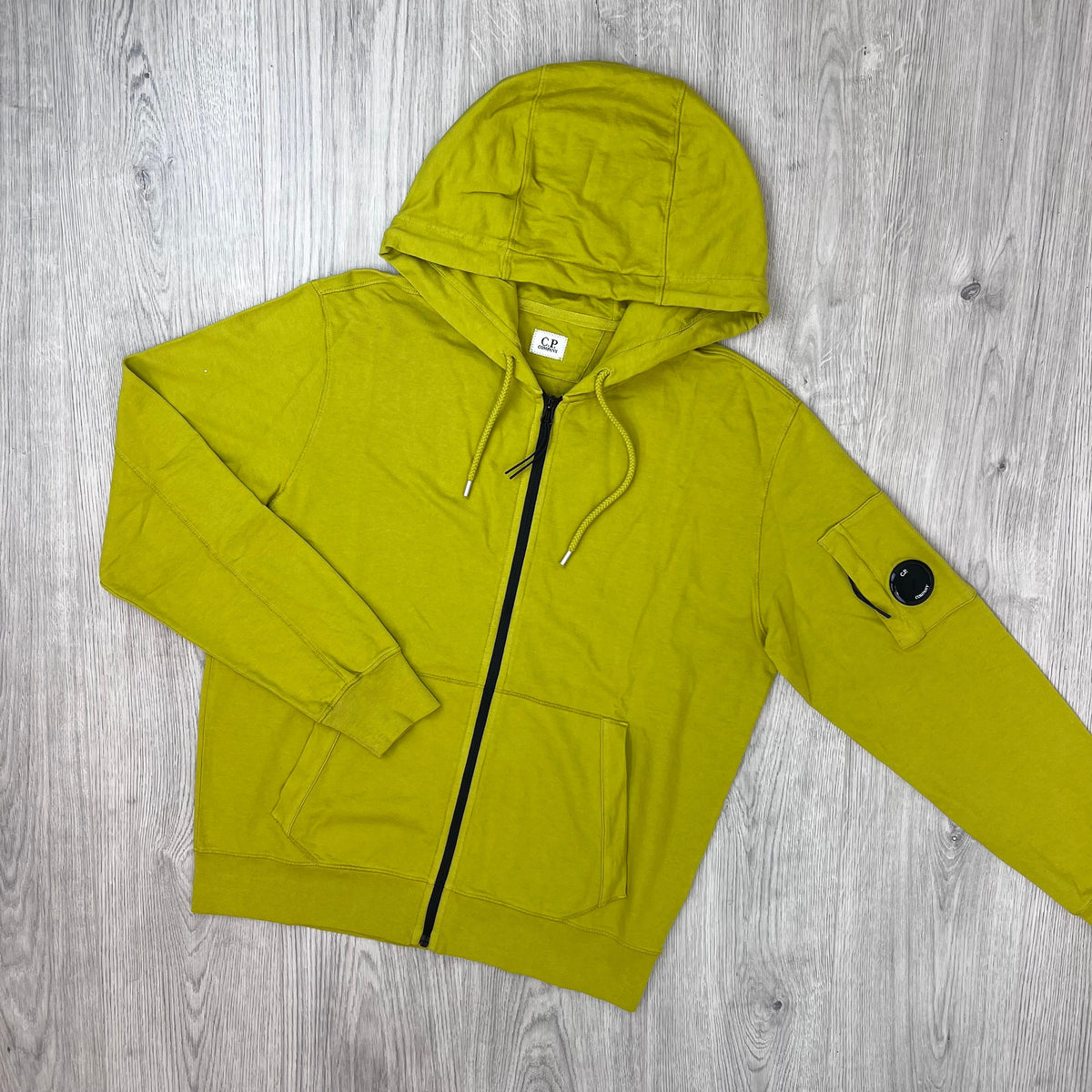CP Company Light Fleece Zip Hoodie - Antique Moss