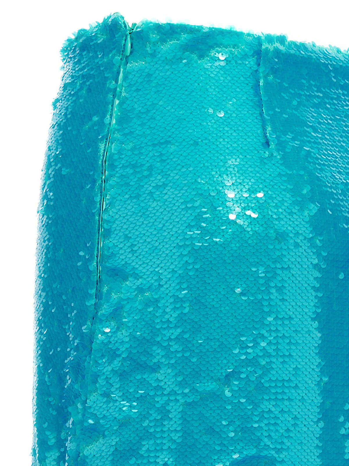 Ganni Sequin Midi Skirt — Turquoise