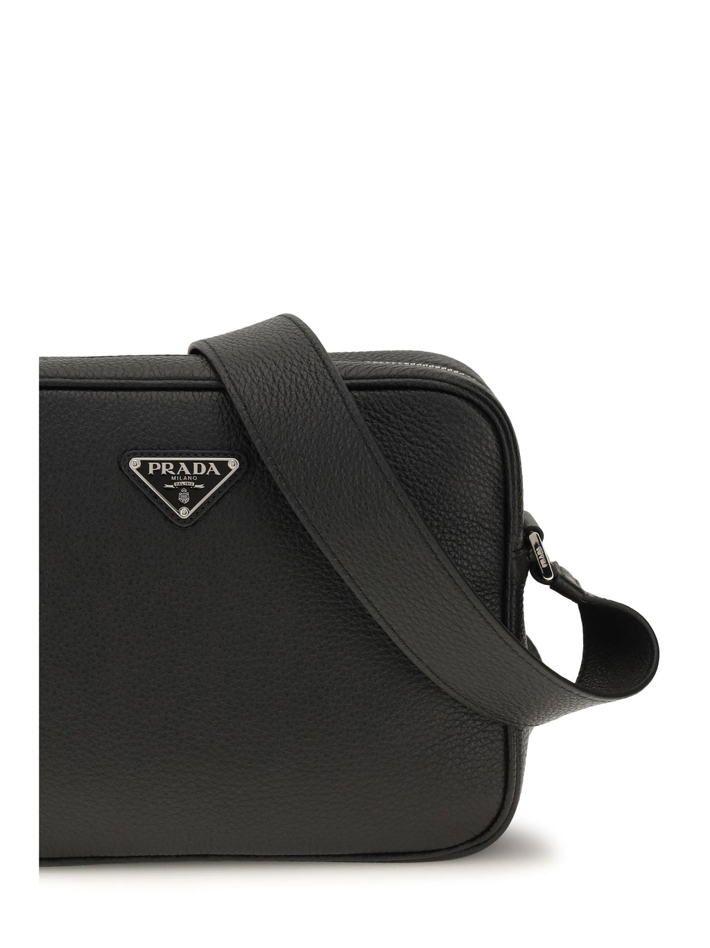 Prada Logo-Enameled Triangle Shoulder Bag