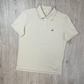 CP Company Piquet Polo Shirt - Silver Birch