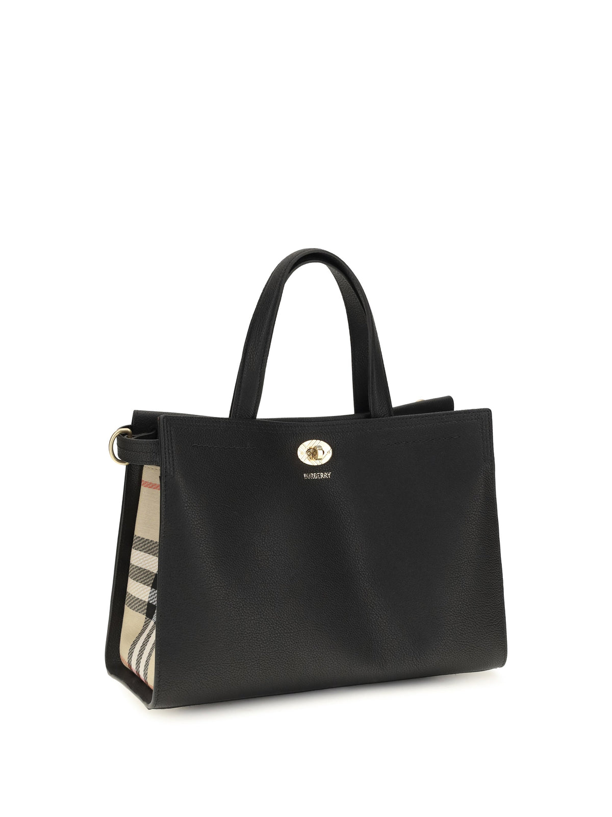Burberry Cotswolds Check Tote Bag — Black