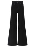 Ami Paris Flared-Leg Cotton Jeans — Black