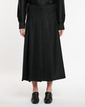 Studio Nicholson Asymmetric Pleated Kilt Skirt — Black